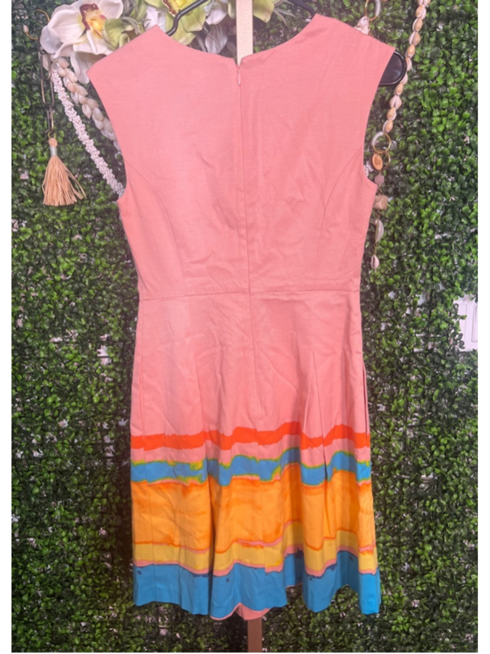 TRACY REESE x ANTHROPOLOGIE Pink Multicolor Mini Fit and Flare Dress Size Small - Picture 10 of 12